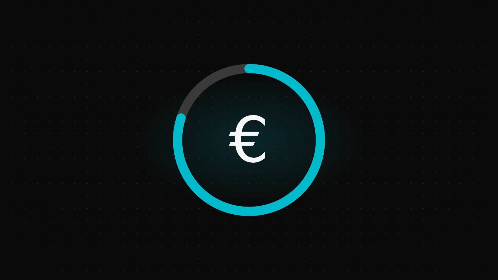 Euro-Zeichen in einem zu 80 % gefüllten Ring – Symbolbild Förderung